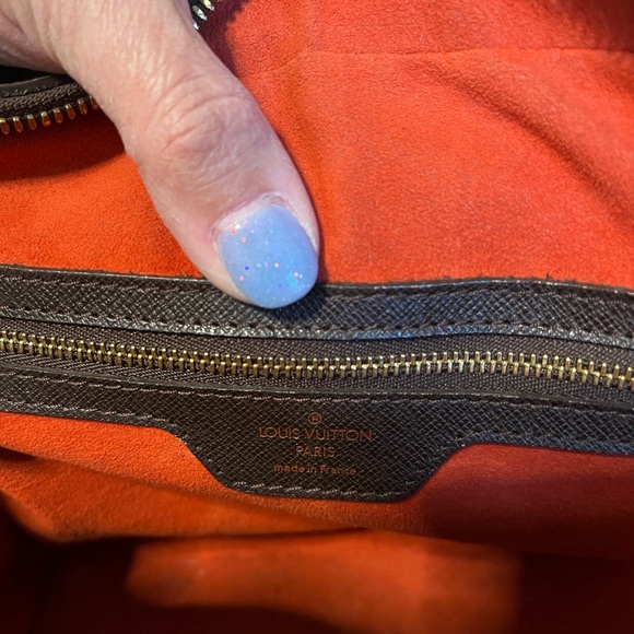 Louis Vuitton Damier Ebene Triana Checkered Brown Handbag, Authentic, EUC - Picture 2 of 10